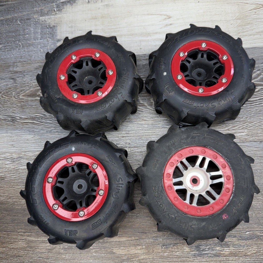 Proline Slingshot Sc Paddle Tires 1.70x4.52 #1158  2.2"/3.0" Set Of 4